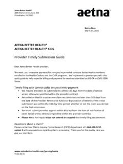 Provider Timely Submission Guide - Aetna