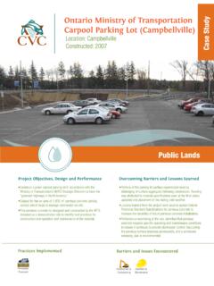 Ontario Ministry of Transportation Carpool Parking Lot ...