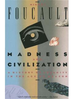 Foucault Michel Madness and Civilization: A History of ...