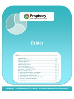 &#169; Copyright Clinical Assessments by Prophecy, a Division ...