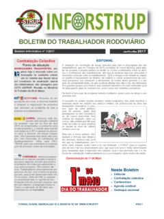 BOLETIM DO TRABALHADOR RODOVI&#193;RIO ... - Inicio