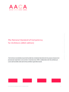 The National Standard of Competency for Architects (2015 ...