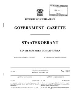 GOVERNMENT GAZETTE STAATSKOERANT - …