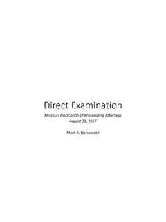Direct Examination - Missouri