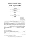 Forms in terms of the Deeds Registries Act - …