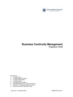 Business Continuity Management - BNM