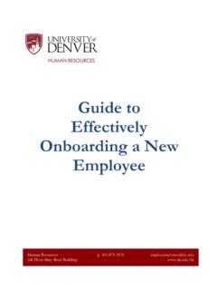 Guide to Effectively Onboarding a ... - University of Denver