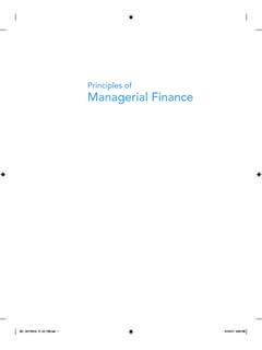 Principles of Managerial Finance - Pearson