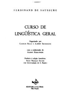 CURSO DE LINGUISTICA GERAL