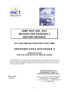 ASME BILINGUE SECTION VIII DIV 2 - SOMMAIRE
