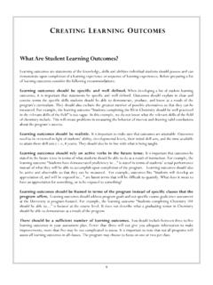 What Are Student Learning Outcomes? - Boston University