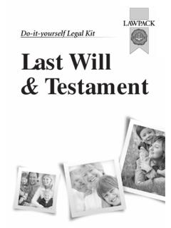 Last Will Testament - Lawpack