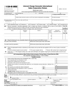 1120-IC-DISC Sales Corporation Return - IRS tax forms