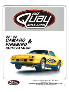 ‘82 - ‘92 CAMARO FIREBIRD - ed Quay Race Cars