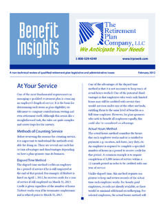 Benefit The Retirement Plan Insights Company,