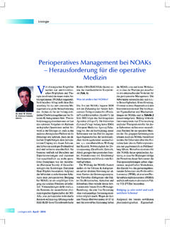 Perioperatives Management bei NOAKs - pznw.de