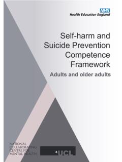 Self-Harm and Suicide Prevention Competence Framework ...