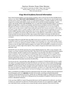 Kings Word Academy General Information - amt-icbt.com