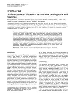 Autism spectrum disorders: an overview on …
