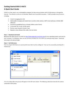 Getting Started With D-RATS A Quick Start Guide