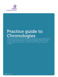 Practice guide to Chronologies - Care Inspectorate