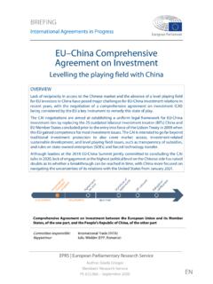 EU-China Comprehensive Agreement on Investment