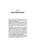 What Is Behaviorism? - Wiley-Blackwell