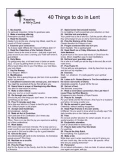40 Things to do in Lent - St. Francis Of Assisi