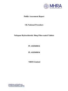 Public Assessment Report UK National Procedure …