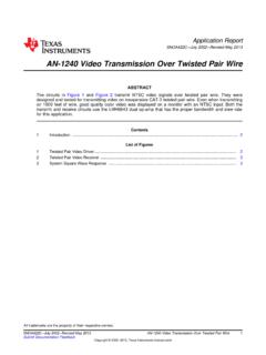 AN-1240Video Transmission Over Twisted Pair Wire