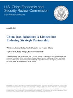 China-Iran Relations: A Limited but Enduring Strategic ...