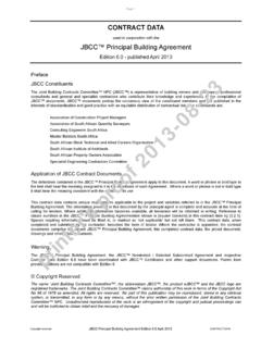 JBCC™ Principal Building Agreement - …