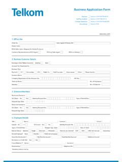 Business Application Form - Telkom