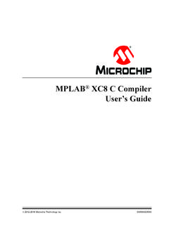 MPLAB XC8 C Compiler User's Guide - Microchip Technology