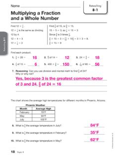 Multiplying a Fraction and a Whole Number - Weebly
