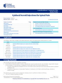 Epidural Steroid Injections for Spinal Pain - UHCprovider.com