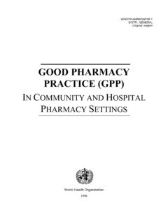GOOD PHARMACY PRACTICE (GPP) - Pan American Health ...