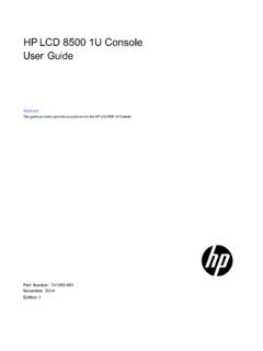 HP LCD8500 1U Console User Guide - CNET Content