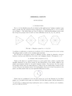 DIHEDRAL GROUPS Introduction - University of Connecticut
