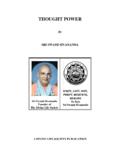 Thought Power - Divine Life Society