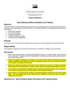 New Employee Safety Orientation and Training Objective