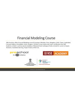 Financial Modeling Course