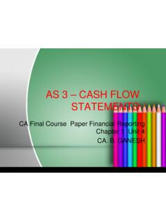 AS 3 – CASH FLOW STATEMENTS - ICAI Knowledge Gateway