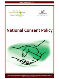 HSE National Consent Policy