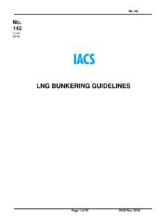 LNG BUNKERING GUIDELINES - IACS