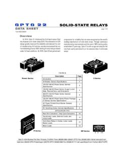 SOLID-STATE RELAYS SHEET - Farnell element14