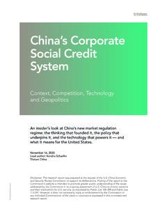 China’s Corporate Social Credit System