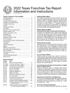 05-910 2022 Texas Franchise Tax Report Information and ...