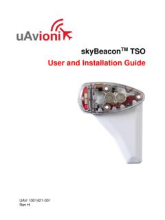 skyBeacon User and Installation Guide UAV-1001421-001