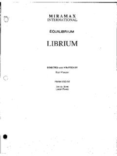 Equilibrium - Daily Script